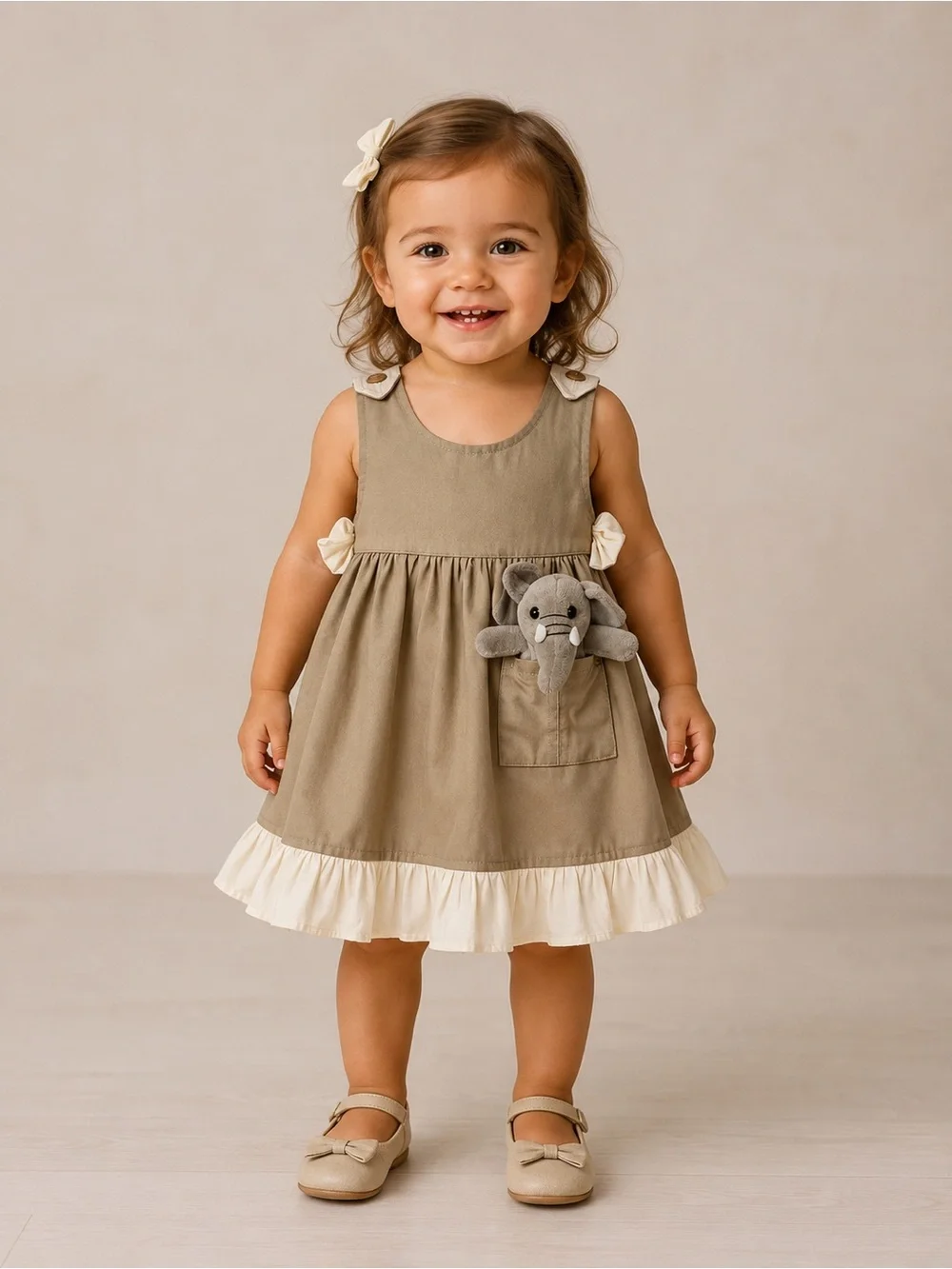 SHOO B DOO South Africa Girls Elephant Pocket Dress | Size 12M  NWT